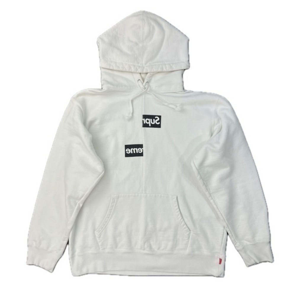 COMME DES GARÇONS X SUPREME SPLIT BOX LOGO HOODIE CDG Grail Double Sided Graphic